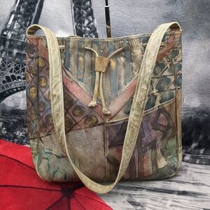 Jane Yoo Hand-painted Leather Bag Large